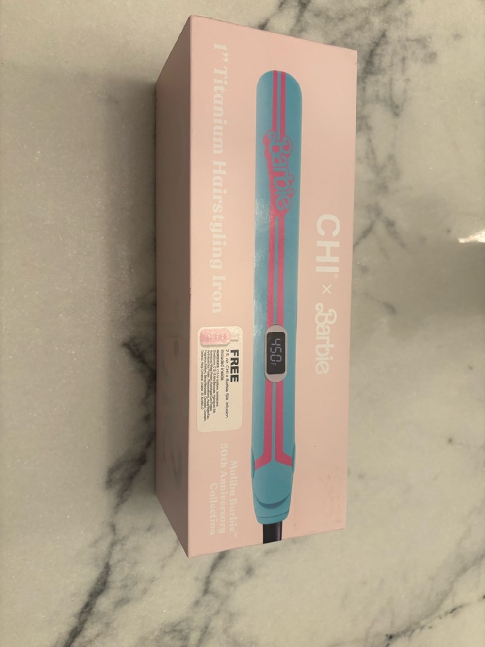 Chi Malibu Barbie Titanium Hairstyling Iron NIB Straightener
